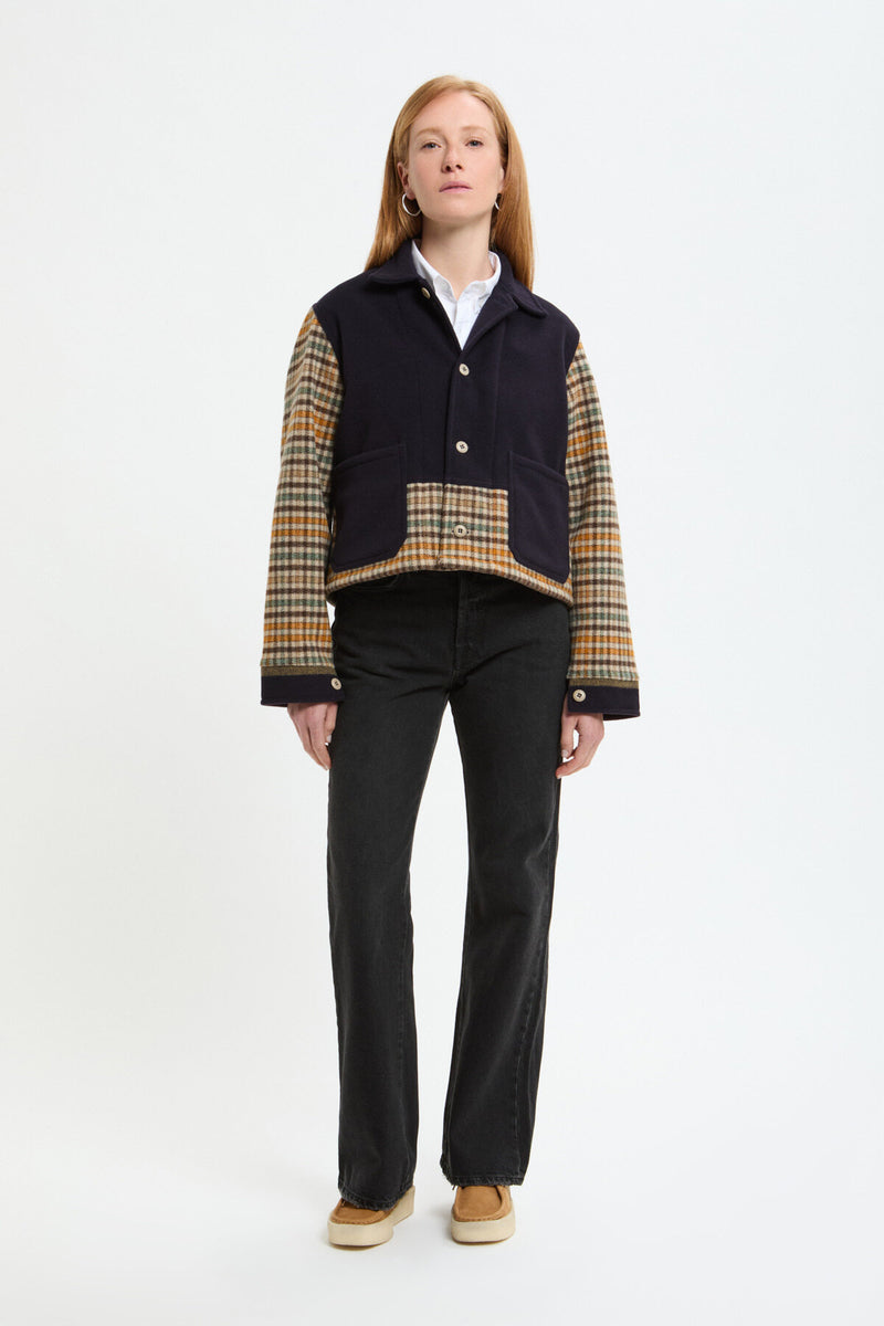 Wool Patchwork Overshirt