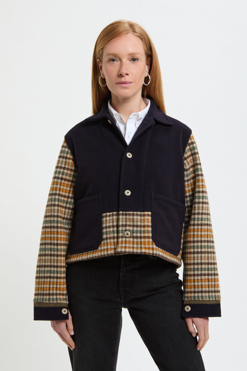 Wool Patchwork Overshirt