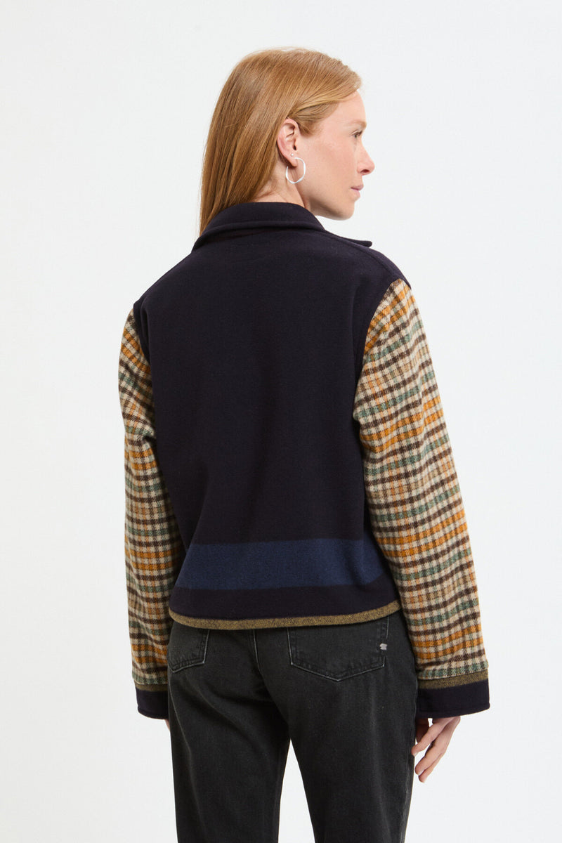 Wool Patchwork Overshirt