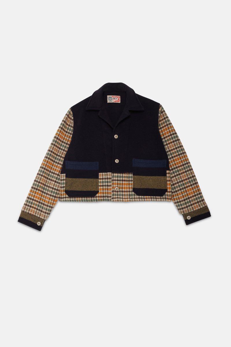 Wool Patchwork Overshirt
