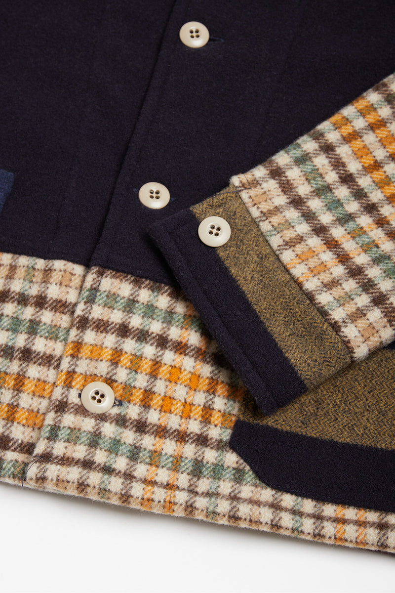 Wool Patchwork Overshirt