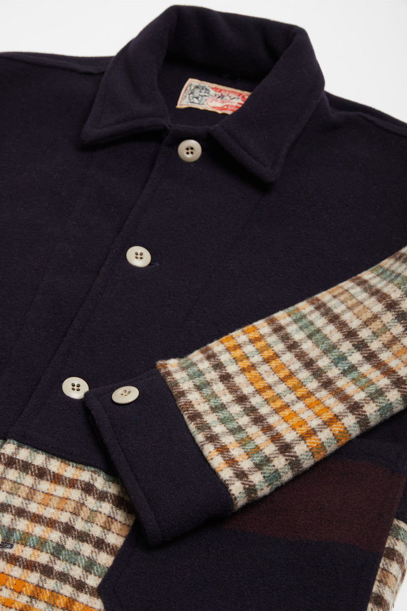 Wool Patchwork Overshirt