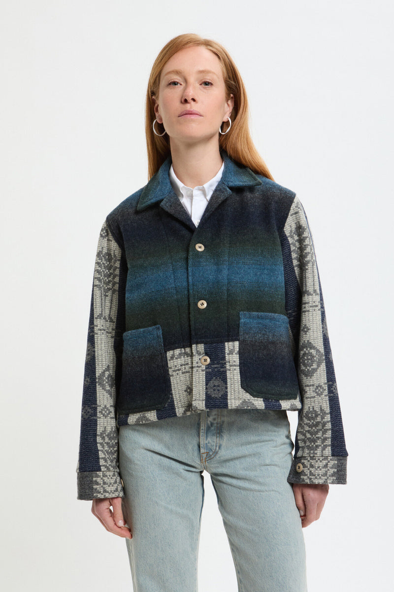 Wool Patchwork Overshirt