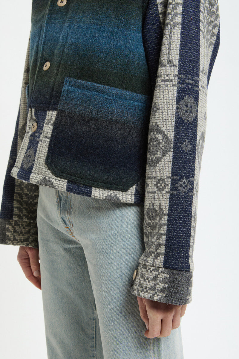 Wool Patchwork Overshirt