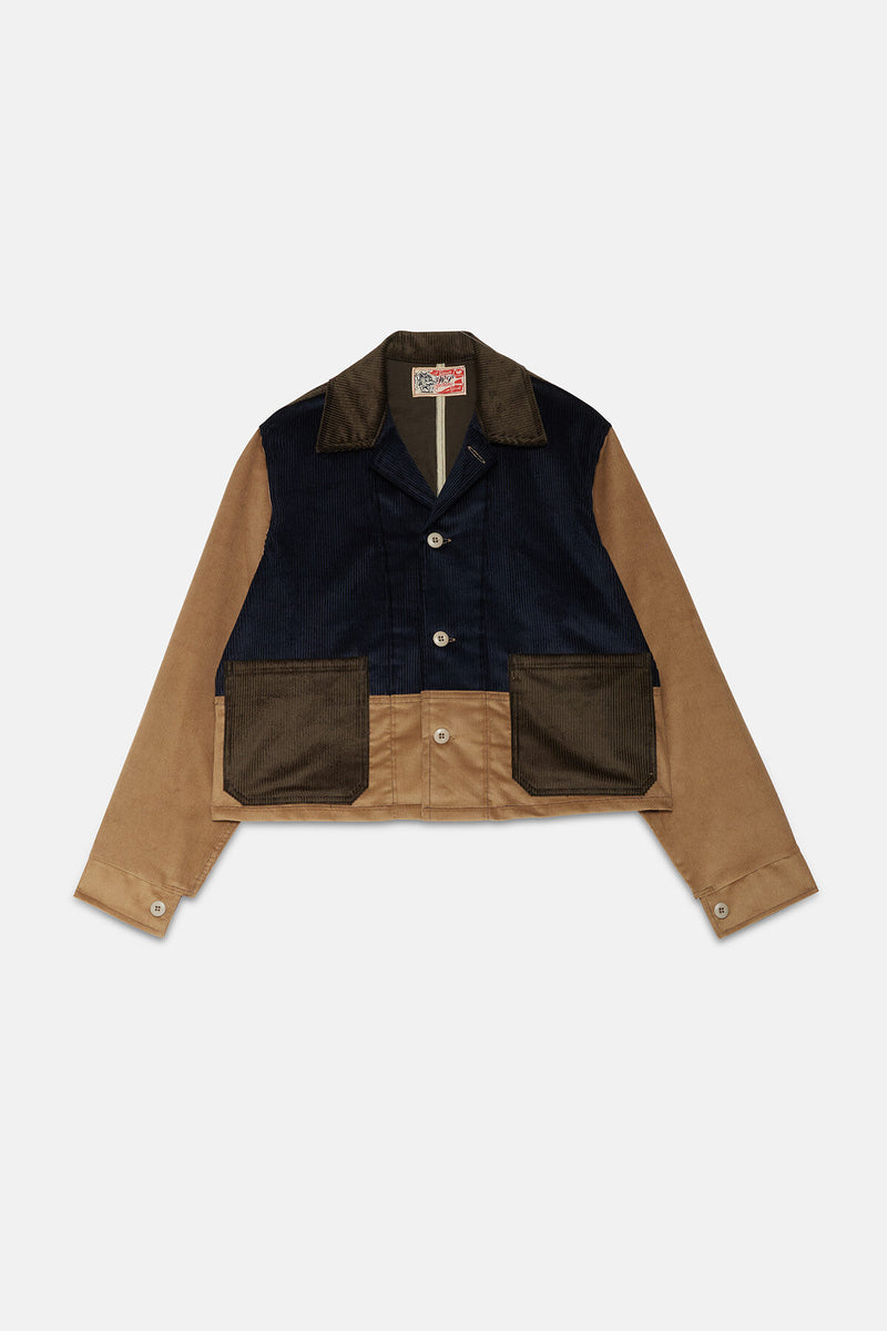 Velvet Patchwork Overshirt