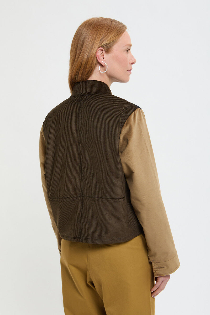 Velvet Patchwork Overshirt
