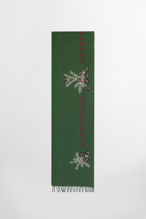 Coperta in lana ricamata Diamond Pine