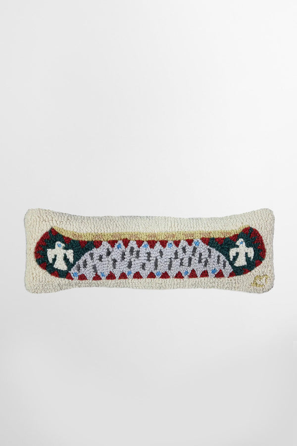 Cuscino Ricamato a Mano Eagle Longboat