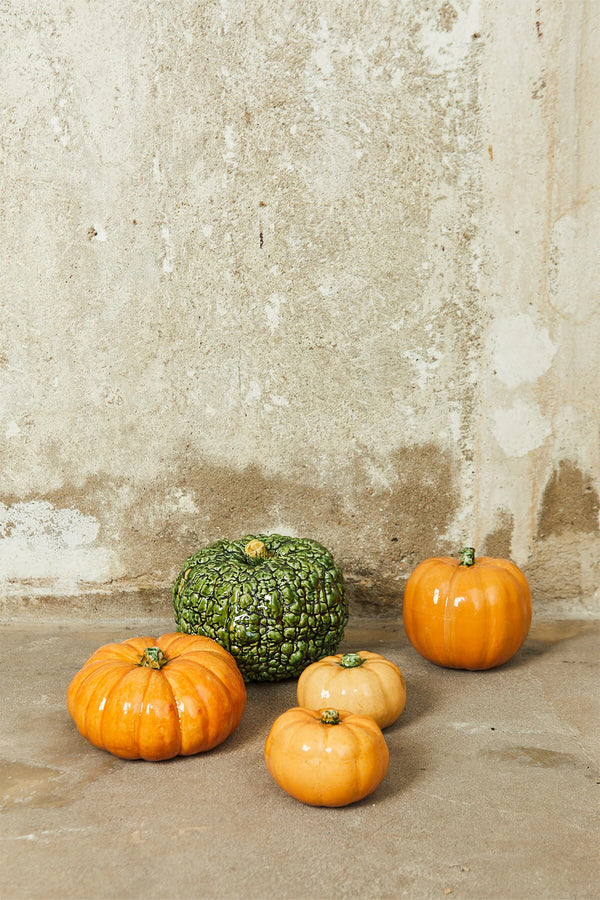 Replica smaltata in ceramica di zucca italiana