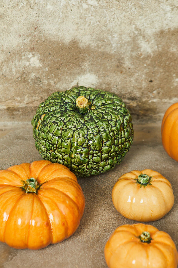 Replica smaltata in ceramica di zucca italiana