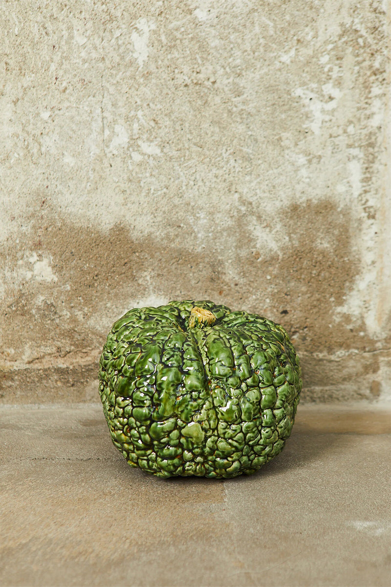 Italian pumpkin ceramic glazed replica