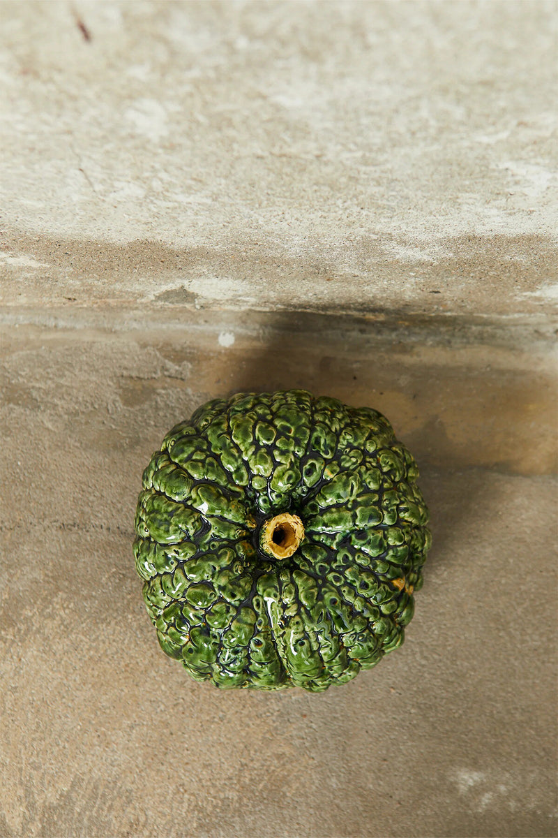 Italian pumpkin ceramic glazed replica