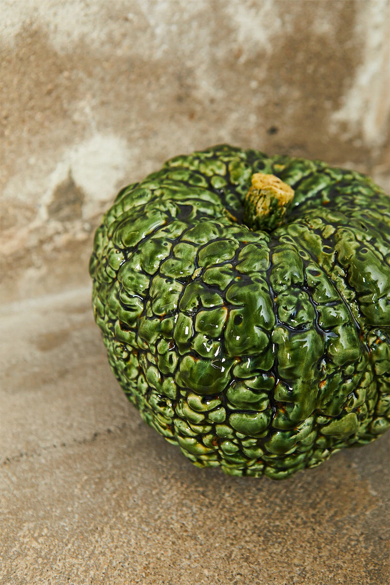 Italian pumpkin ceramic glazed replica