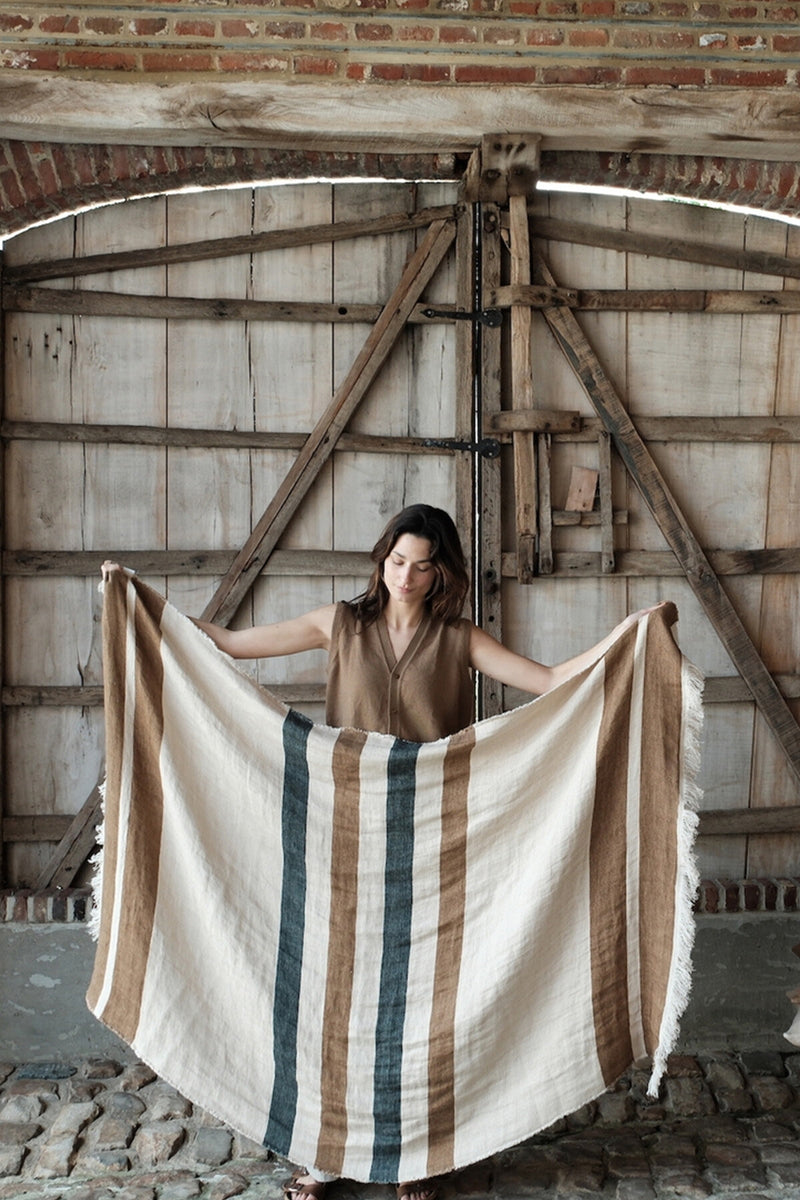 The Belgian Towel Fouta Dakota Stripe