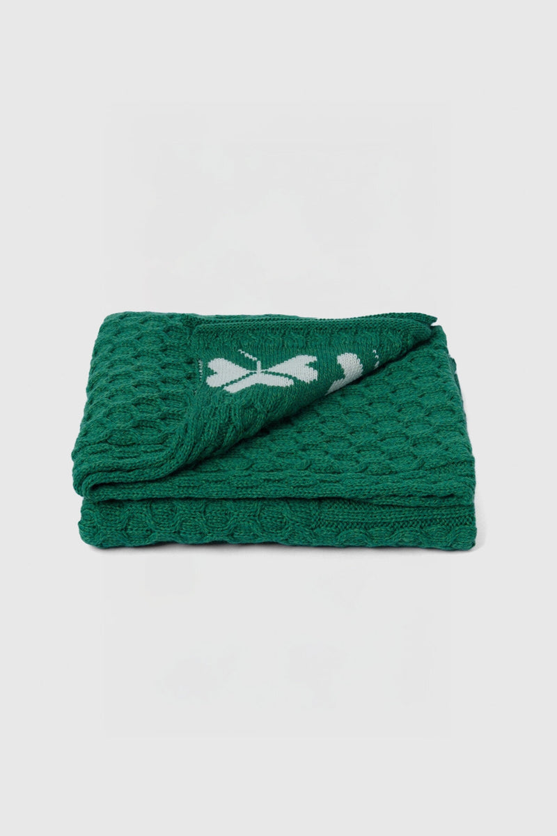 Coperta Aran Shamrock Heritage - verde