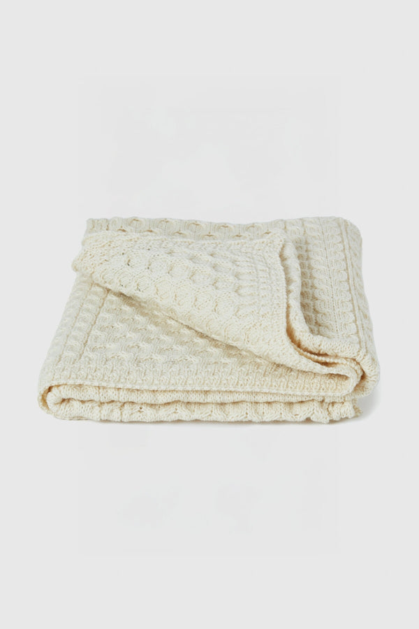 Coperta in lana Bertra Aran Classic - Crema