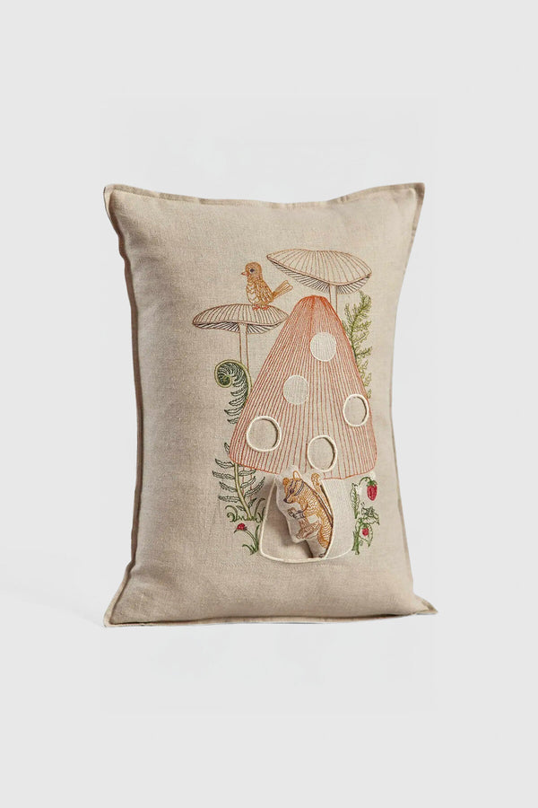 Cuscino tascabile Mushroom House