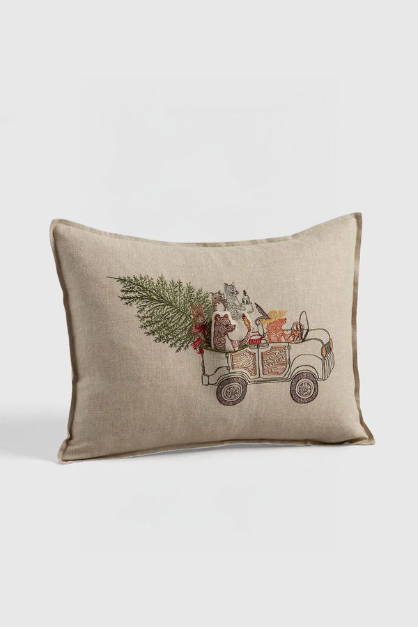 Cuscino tascabile Christmas Tree Car