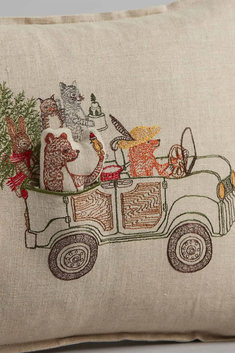 Christmas Tree Car Pocket Pillow