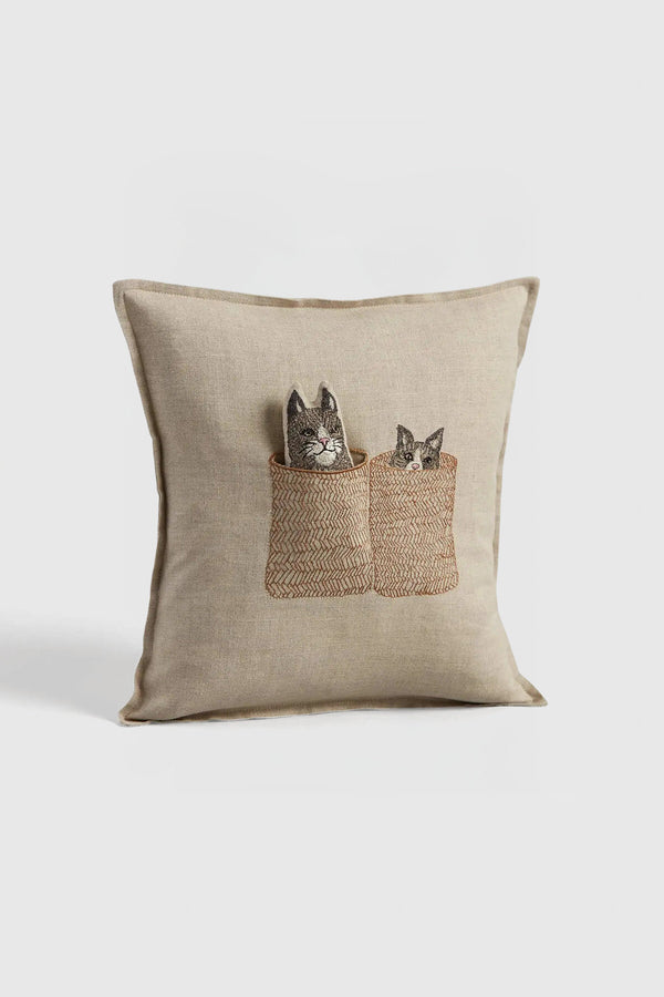 Cuscino tascabile Basket Cats