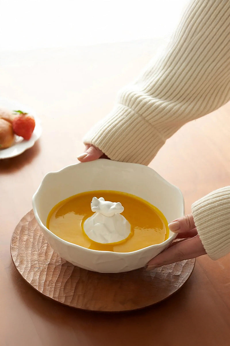 Ciotola in ceramica a forma di orso polare Tipo A