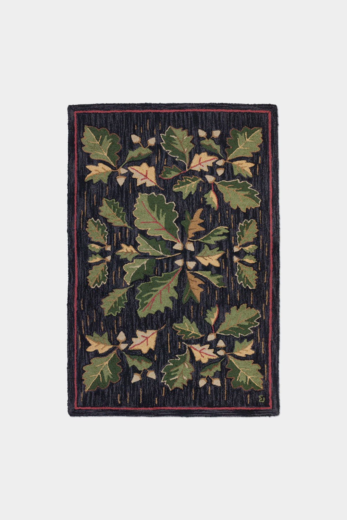 Hooked Area Acorns and Leaves Rug Multi by Wp Relais Handmade | Unisex ...