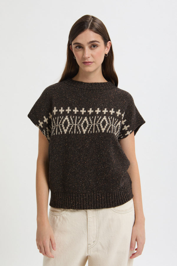 Gilet con motivo jacquard
