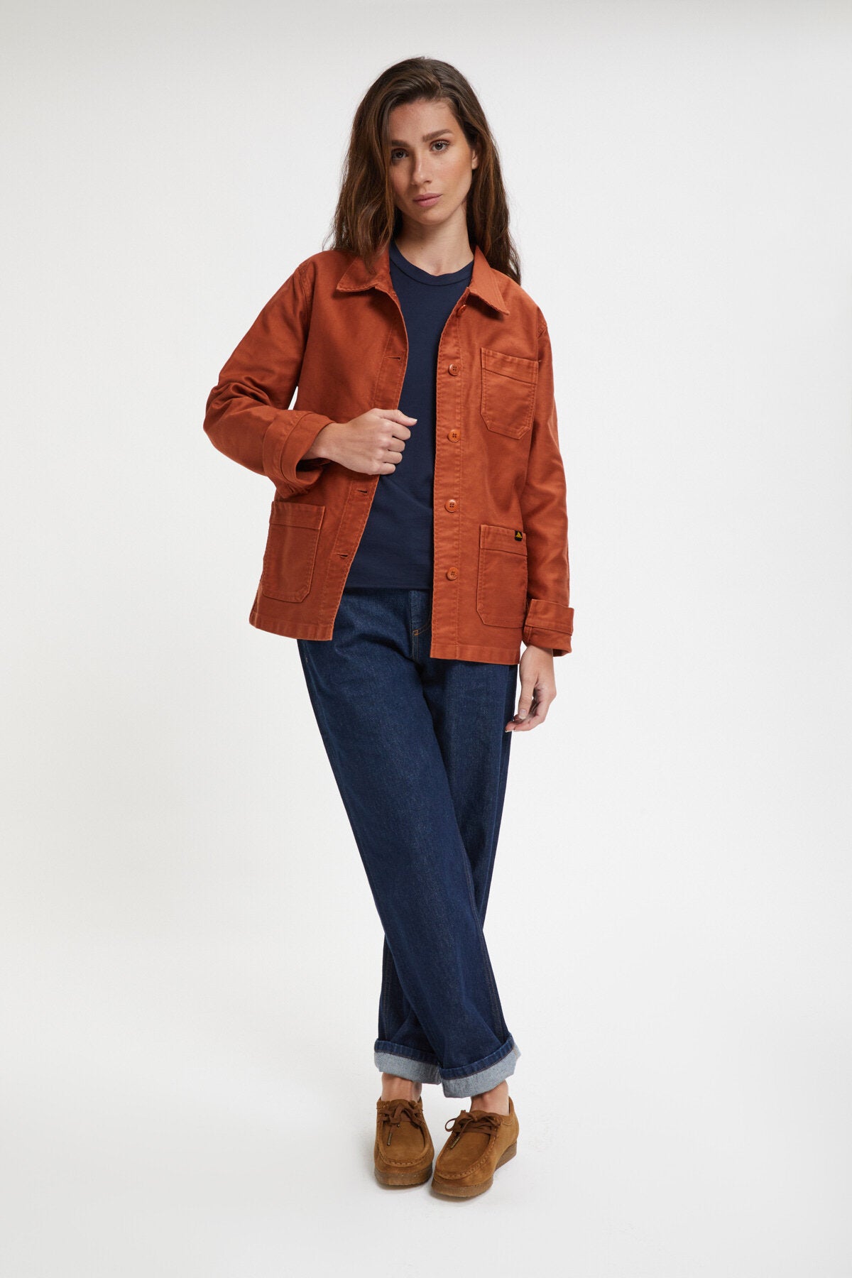 Moleskin Work Jacket Brick by Le Mont Saint Michel | Women | WP Store