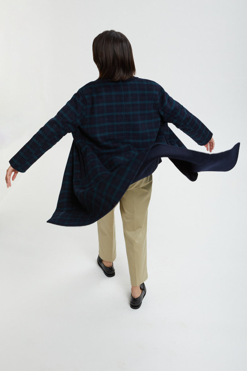 Cappotto in Tartan Manine