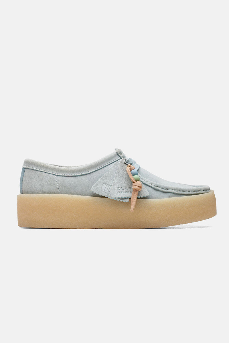 Clarks wallabees blue clearance suede