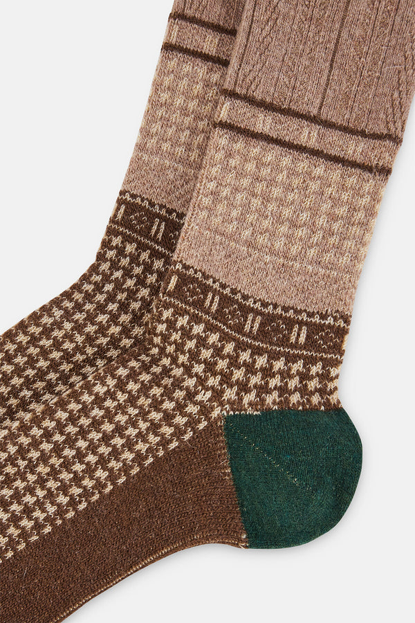 Wool blend patterned socks