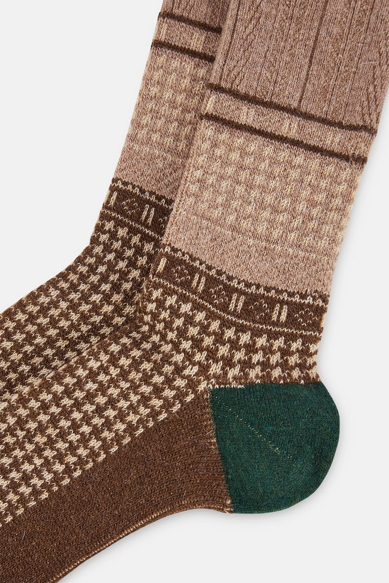 Wool blend patterned socks