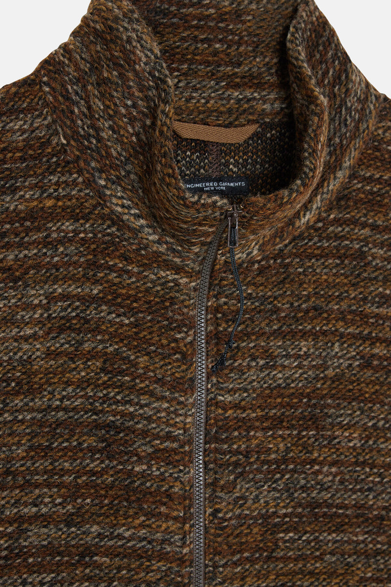 Wool blend High Mock Knit Vest