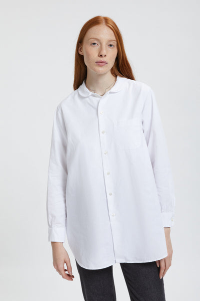 Camicia oversize con colletto arrotondato