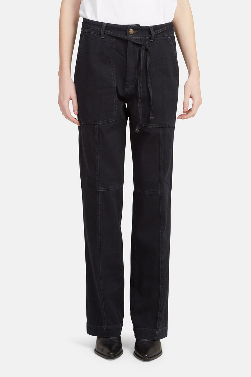 Pant with belted waist