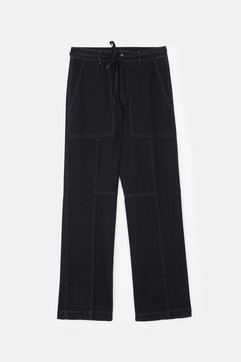 Pant with belted waist