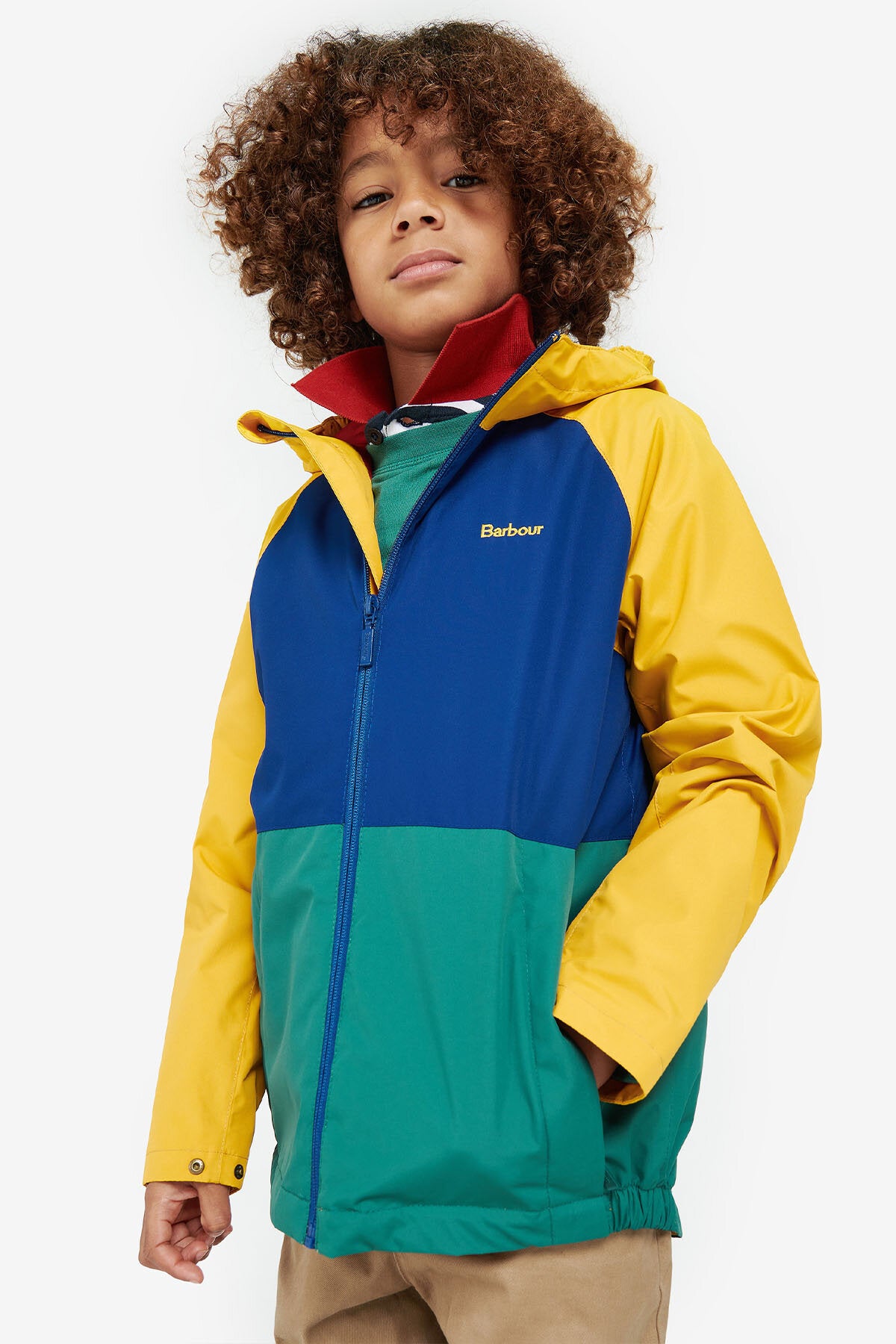 Barbour tailored jacket kids yellow shop