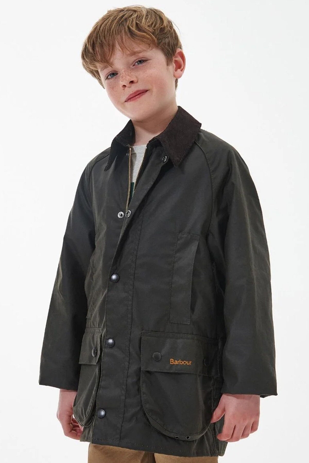 Boys Beaufort Wax Olive by Barbour Kid | Boy | WP Store