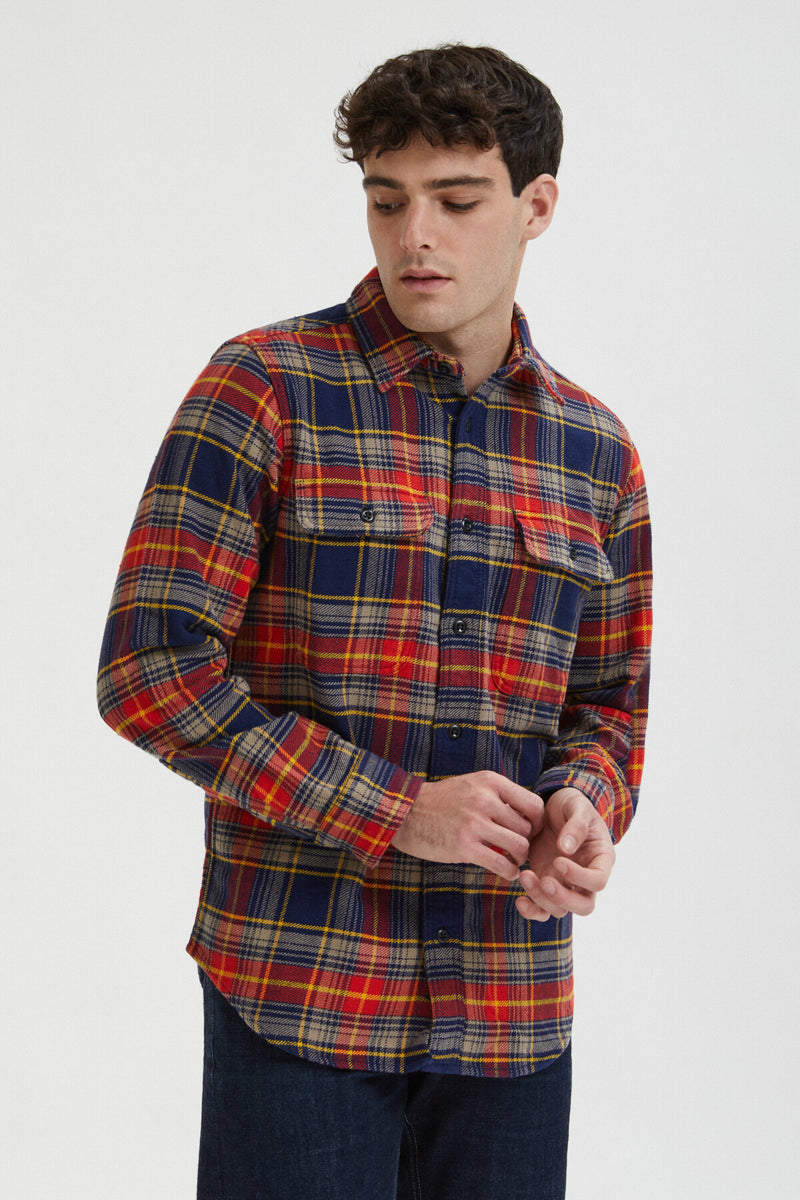VINTAGE FLANNEL WORK SHIRT