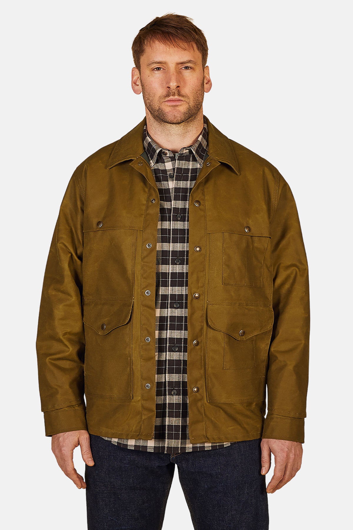 LINED TIN CLOTH CRUISER JACKET Dark tan by Filson Man | Men
