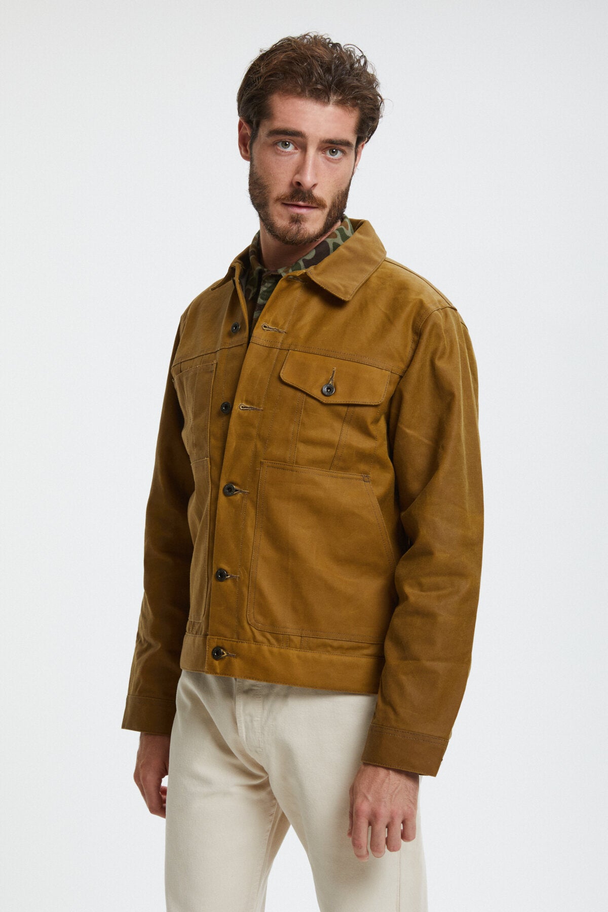 TIN CLOTH SHORT LINED CRUISER JACKET Dark tan by Filson Man | Men | WP ...