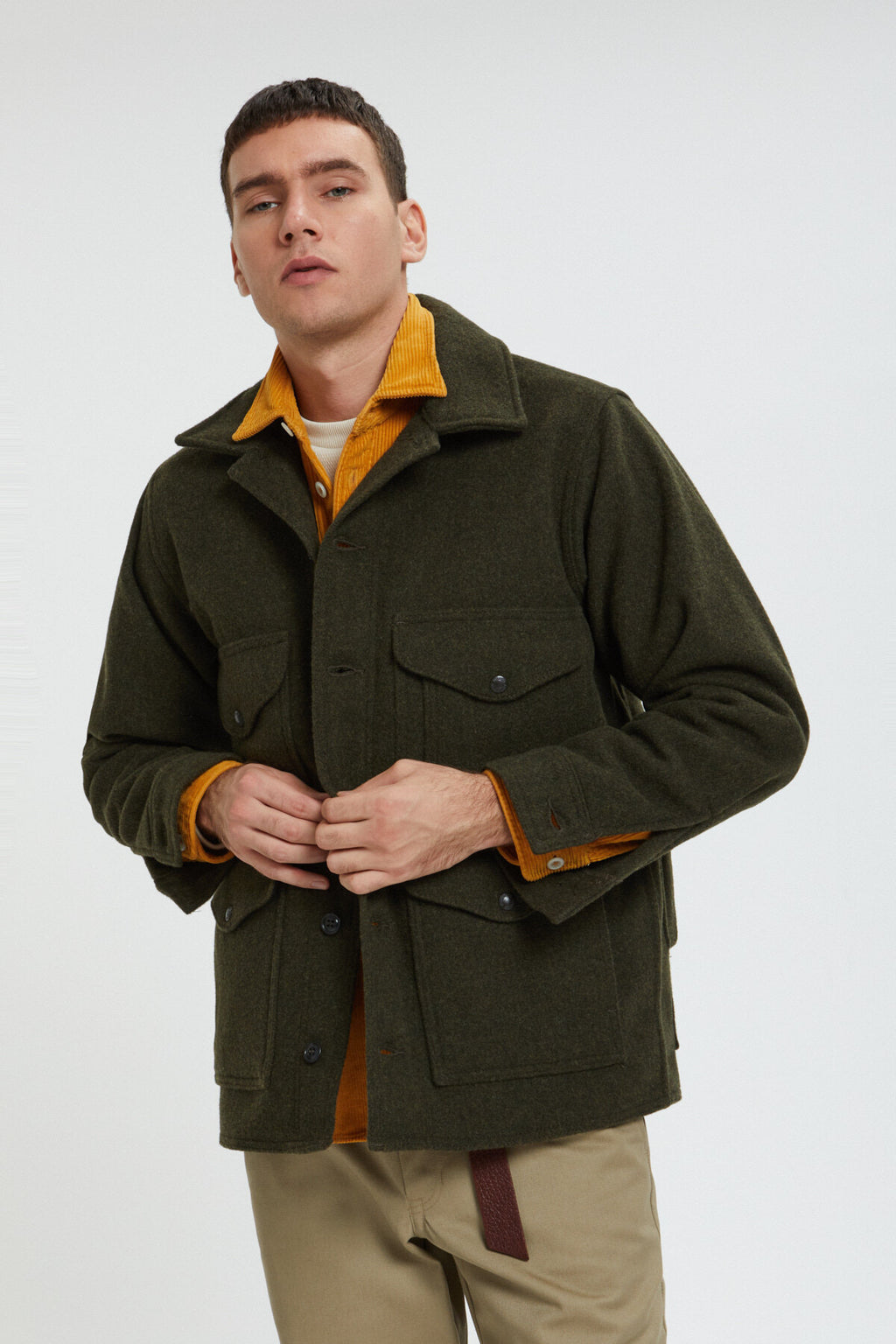 MACKINAW WOOL CRUISER JACKET Forest green by Filson Man