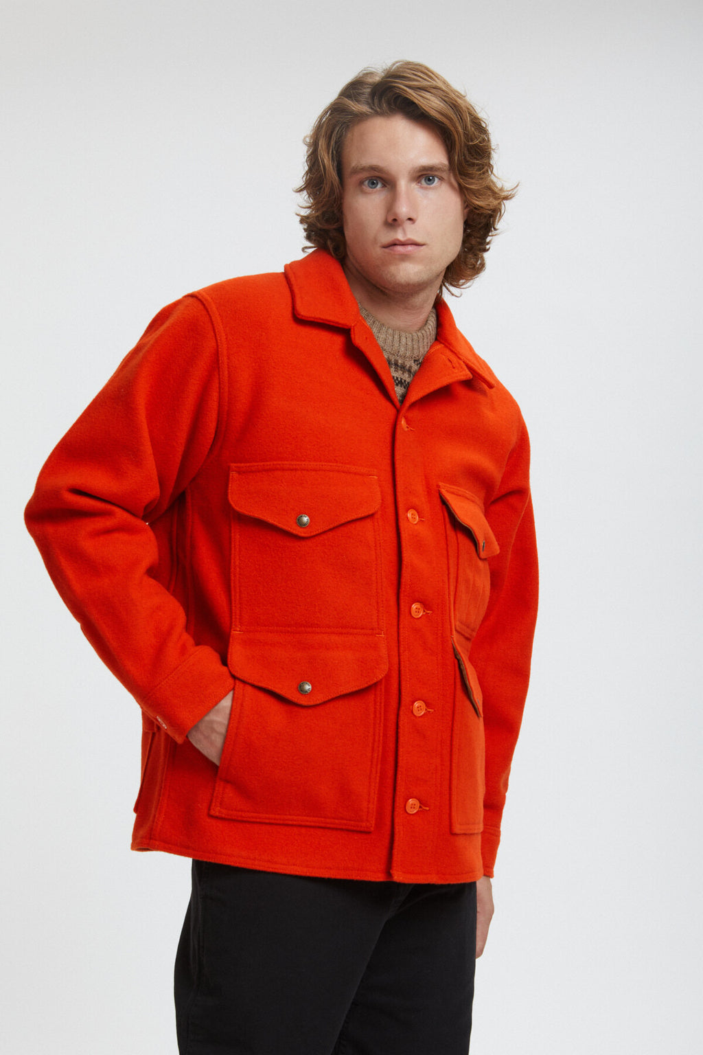 ジャケット・アウター F/CE. TECHWOOL MACKINAW M Red Tornado Colorful Dots Wool Work Jacket Men Yellowstone