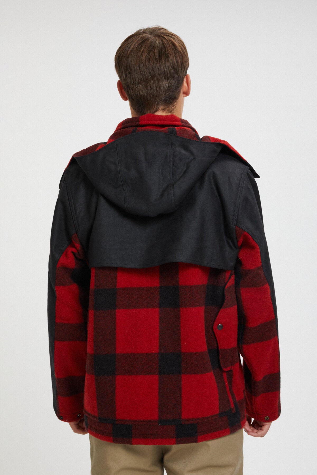 MACKINAW WOOL DOUBLE COAT Red black classic pl by Filson Man | Men