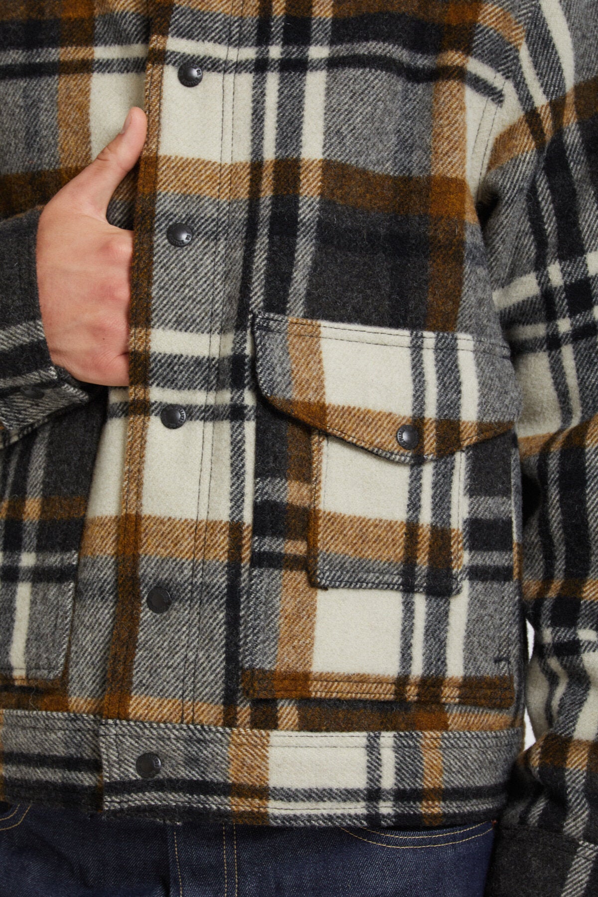 MACKINAW WOOL WORK JACKET Service blue by Filson Man | Men | WP Store