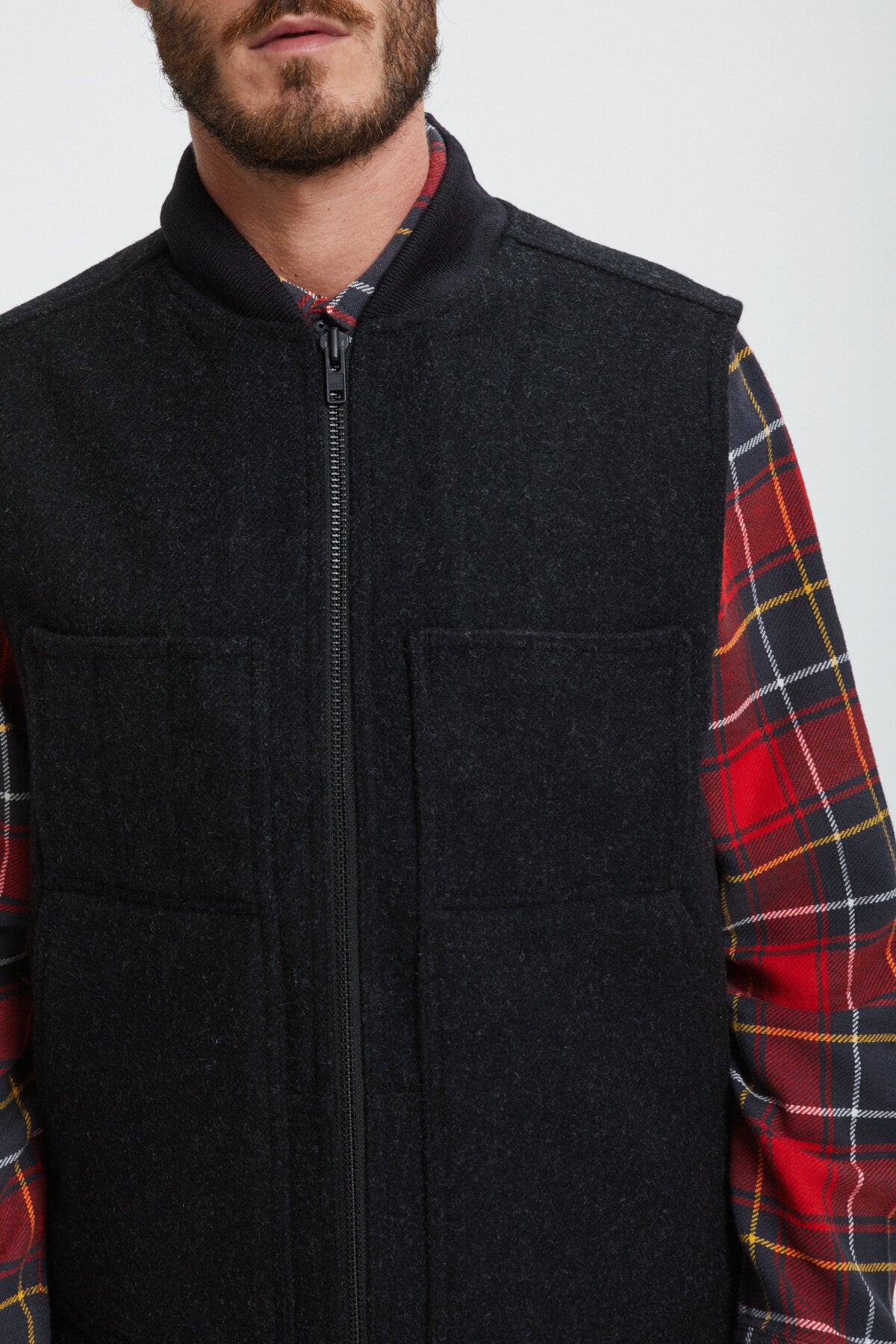 LINED MACKINAW WOOL WORK VEST Charcoal by Filson Man | Men LINED MACKINAW WOOL WORK VEST Charcoal by Filson Man | Men
