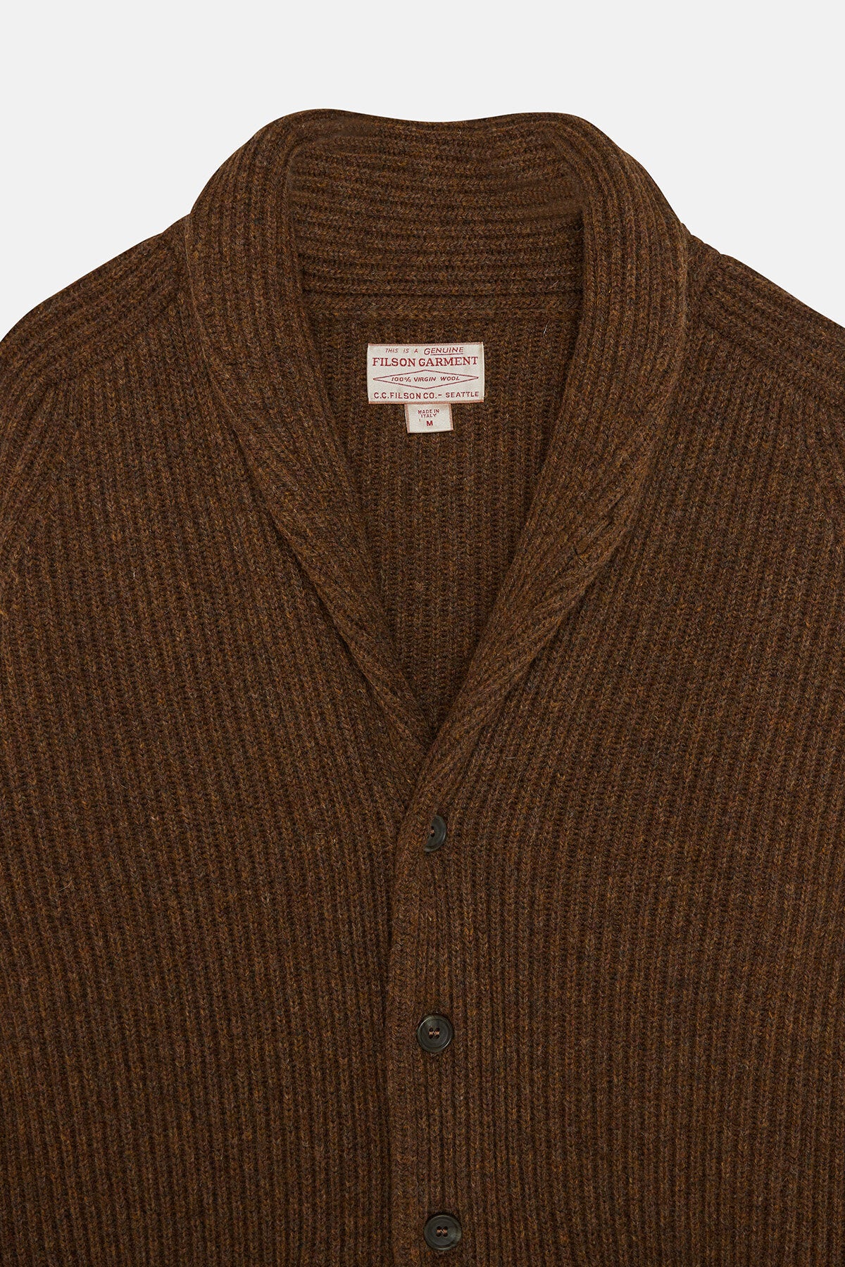 BRISTOL CARDIGAN SWEATER Heather brown by Filson Man Men WP Store