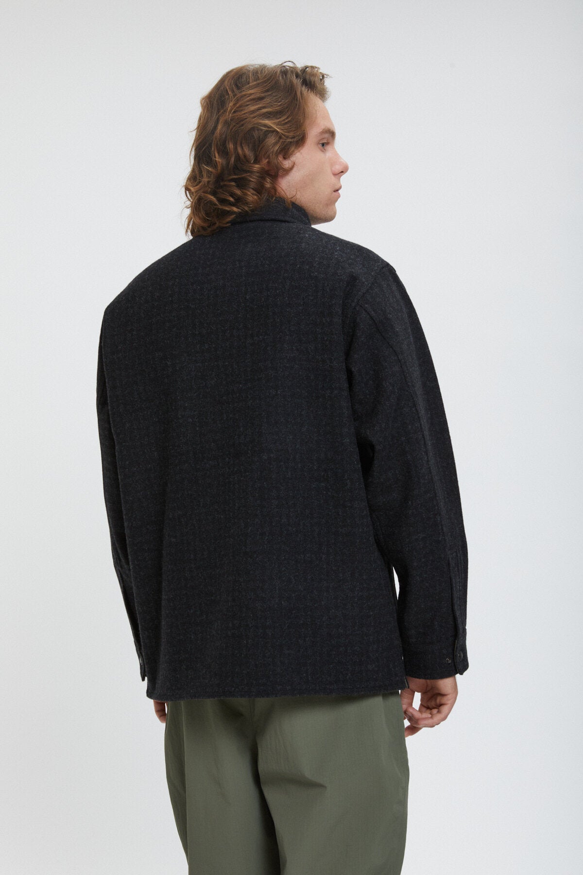 LINED MACKINAW WOOL JAC-SHIRT Black marl / heather by Filson