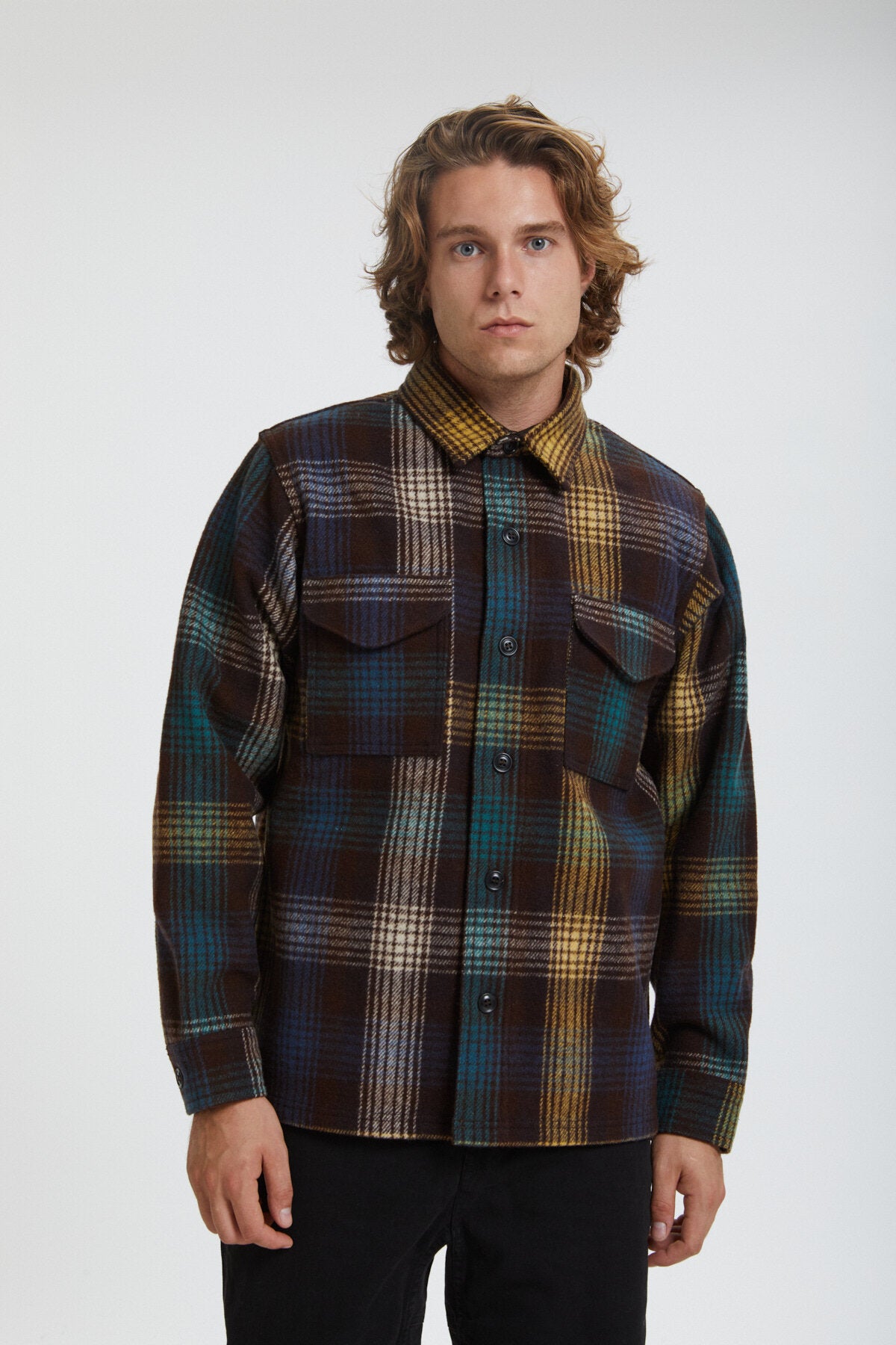 MACKINAW WOOL JAC-SHIRT Black Coffee Multi P By Filson Man | Men | WP Store