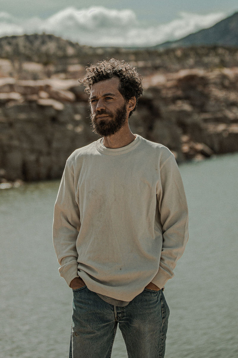 WAFFLE KNIT THERMAL CREW Sand by Filson Man Men WP Store